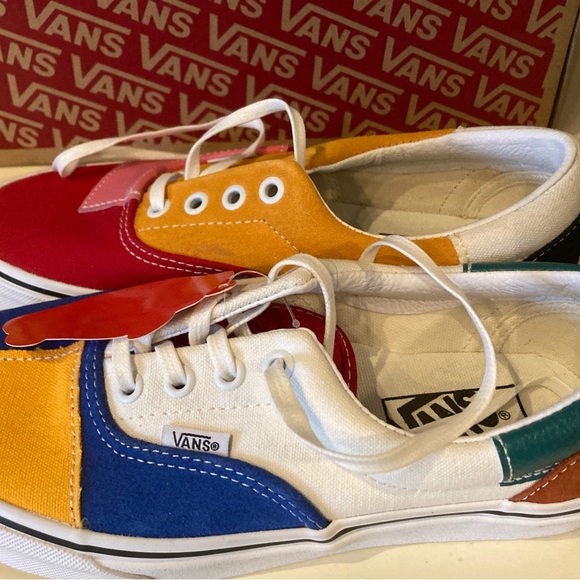 Women's Size 7 - RARE Vans Era Patchwork Multicolor - New in Box - Picture 5 of 6